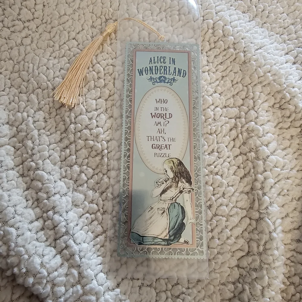 Handmade Alice In Wonderland Sublimination Thin Metal Bookmark
